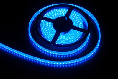 Светодиодная лента LEDcraft SMD 3528 9.6 Ватт на метр 120 диодов на метр IP 68 Синий
