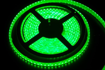 Светодиодная лента LEDcraft SMD 3528 9.6 Ватт на метр 120 диодов на метр IP 68 Зеленый