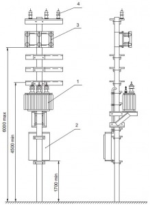 КТПМ - комплектная мачтовая трансформаторная  подстанция