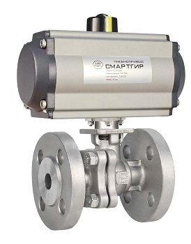 Краны шаровые BV DN 8-300, с пневмоприводом СМАРТГИР RT