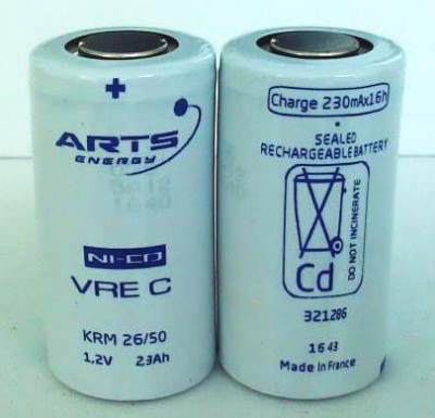 Аккумулятор NiCd ARTS Energy (Франция) VRE C