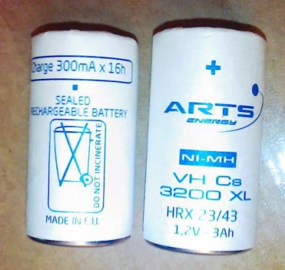 Никель-металлгидридный (NiMH) аккумулятор ARTS Energy VH Cs 3200