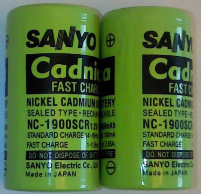 Никель-кадмиевый аккумулятор Sanyo Cadnica NC-1900SCR