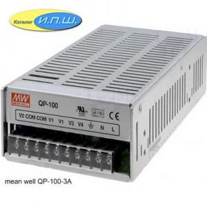 Импульсный блок питания 100W, 24V, 0.3-2.0A - QP-100-3D-24 Mean Well