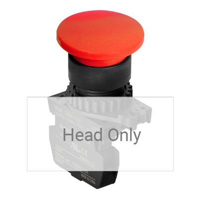 S2BR-P1R Пусковой кнопочный выключатель, без блока контактов, цвет красный, Autonics