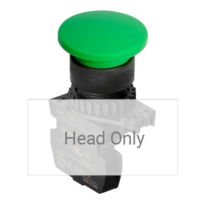 S2BR-P1G Пусковой кнопочный выключатель, без блока контактов, цвет зеленый, Autonics
