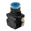S2PR-P3BABD Кнопка нажатия круглая с подсветкой, LED 12-24VAC/DC, цвет синий, Autonics