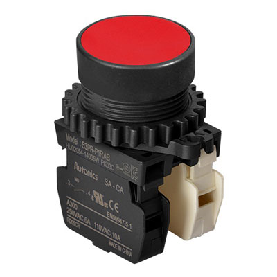 S3PR-P1RAB Кнопка нажатия без подсветки, выступающий тип, цвет красный, Autonics