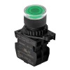 S2PR-P3GADM Кнопка нажатия круглая с подсветкой, LED 12-24VAC/DC, цвет зеленый, Autonics
