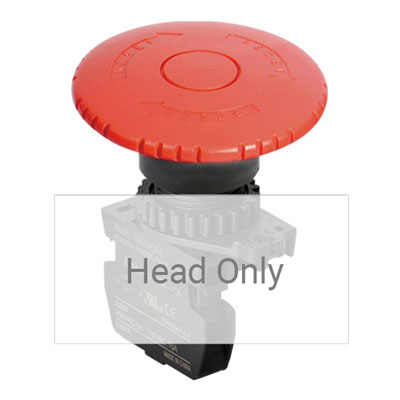 S2ER-E5R Кнопка грибовидная без подсветки, без блока контактов, головка Ø 60 мм, цвет красный, Autonics