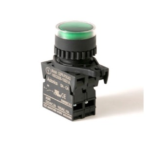 S2PR-P3WAD Кнопка нажатия с подсветкой, NО, LED 12-30VDC/AC, цвет белый, Autonics