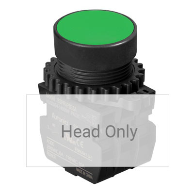 S3PR-P1G Кнопка нажатия круглая без подсветки, без блока контактов, цвет зеленый, Autonics