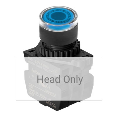 S2PR-P3B Кнопка нажатия круглая с подсветкой, без блока контактов, цвет синий, Autonics