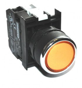 Кнопка со светодиодной подсветкой Ф22мм. EMAS
