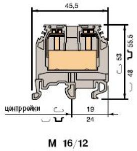 Клемма винт M16/12 16мм.кв. 1SNA105129R2300