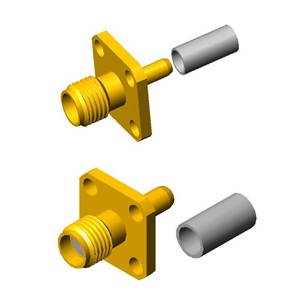 Розетки приборно-кабельные фланцевые серии SMA для гибкого кабеля