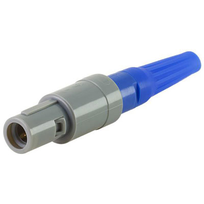PAG.M0.4.GL.AC52AZ Вилка кабельная с синей ПВХ манжетой, 4 контакта
