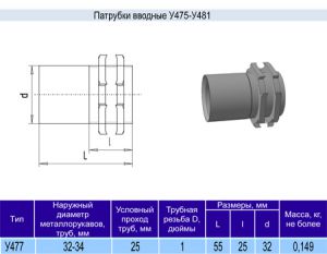 Патрубок вводной У477