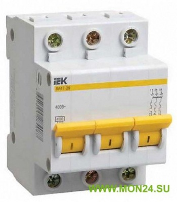 ВА47-29 3P 10А 4,5кА (MVA20-3-010-C) Автоматический выключатель