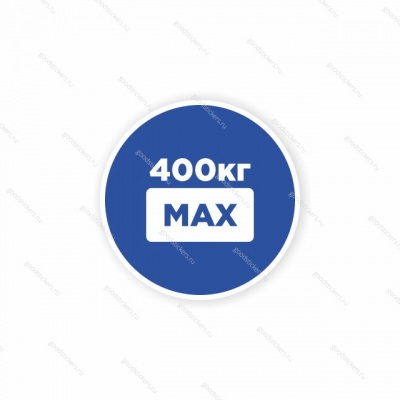 Знак «Максимальная грузоподъемность лифта 400 кг»