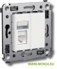 Розетка RJ-45 в стену Avanti одинарная белое облако (4400463) Розетка компьютерная