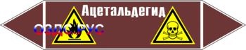 Наклейка для маркировки трубопровода “ацетальдегид” (пленка,