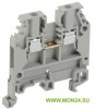 Зажим наборный ЗНИ-2,5 кв.мм серый (YZN10-002-K03) Зажим наборный на DIN-рейку
