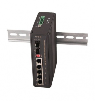 SW-80412/IC(Booster) Промышленный PoE коммутатор Gigabit Ethernet на 6 портов