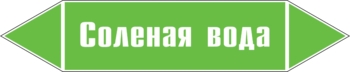 Наклейка для маркировки трубопровода “соленая вода” (пленка,