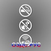 Наклейка “Запрещен вход с животными. Курение запрещено. Wi-Fi