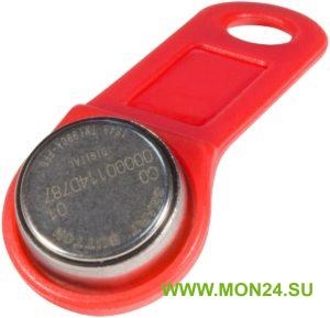 Ключ SB 1990 A TouchMemory (красный) Ключ электронный Touch Memory с держателем