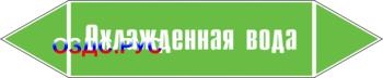 Наклейка для маркировки трубопровода “охлажденная вода” (плен