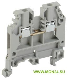 Зажим наборный ЗНИ-2,5 кв.мм серый (YZN10-002-K03) Зажим наборный на DIN-рейку
