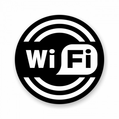 Наклейка Wi-Fi круглая