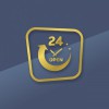 Наклейка «24 open». Открыто 24 часа.