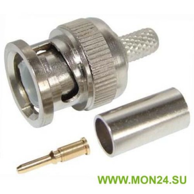 BNC RG-6 (штекер), обжимной Разъем под коаксиальный кабель вилка