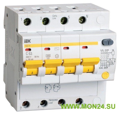 АД14 4Р 32А 30мА (MAD10-4-032-C-030) Автоматический выключатель дифференциального тока