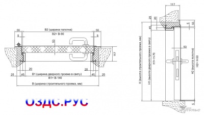 Противопожарная дверь ДПМ-Пульс-01/60К (EI-60)