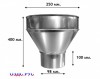 Водосточная воронка оцинкованная Д 100 мм.