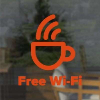 Наклейка “Free Wi-Fi”