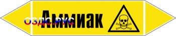 Наклейка для маркировки трубопровода “аммиак” (пленка, 252х52