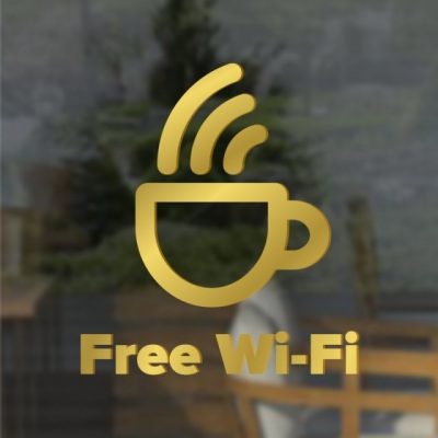 Наклейка «Free Wi-Fi»
