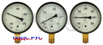Мановакуумметр ОСНОВА М.3  100мм, -0,1…0…2,4 МПа