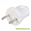 ВПп20-01-Ст разборная прямая белая (EVP20-06-01-K01) Вилка разборная прямая без заземляющего контакта