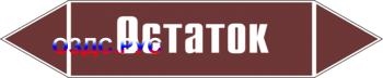 Наклейка для маркировки трубопровода “остаток” (пленка, 252х5