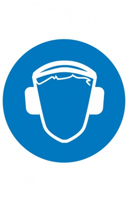 Знак “Работать в защитных наушниках” ( M 03 )